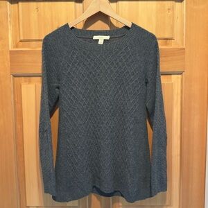 Lark & Ro Cashmere Charcoal Knit Sweater